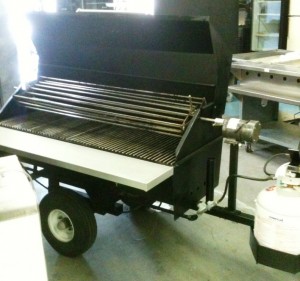 Mobile Rotisserie BBQ Grill