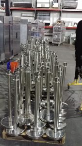 Rent Silver Chrome Stanchions Las Vegas